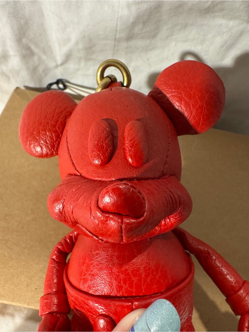NWT Disney X Coach Red Leather Mickey Mouse Bag Charm - Picture 4 of 7